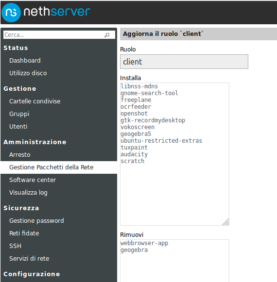 nethserver package manager